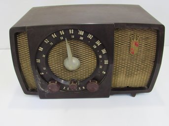 Vintage Zenith Model H723 AM/FM Bakelite Tube Radio Parts/ Repair  Display