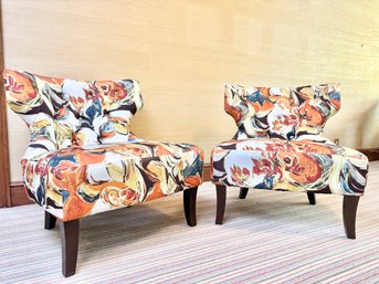 Pair Of Madison Park Floral Armchairs