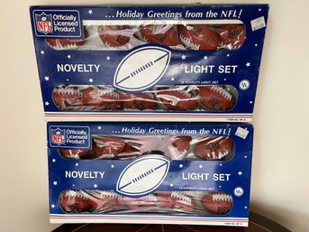 Two Sets NFL Officially Licensed 10-Light Football Light Strands