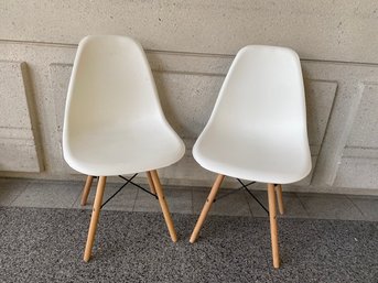 Pair Of Contemporary Industrial Plastic Bucket Chairs