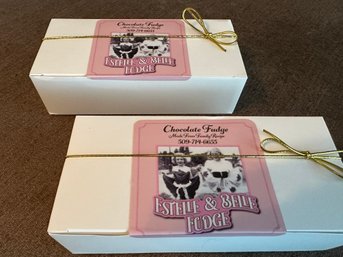 2 One Lb. Boxes Of Fudge From   Estelle & Belle