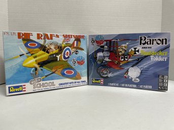 Revell, Pair Of Plane Models: Rif Raf  Spitfire & The Baron Fokker (#179)