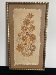 Vintage Framed Pressed Dried Flower Artwork