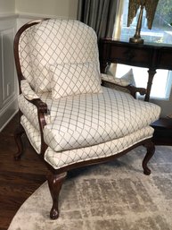 (1 Of 2) Fabulous Custom Upholstered Louis XV Style Armchair - Paid $2,250 Each - Fantastic Chair !  WOW !