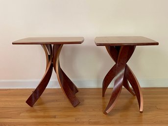 Blaise Gaston Bubinga Side Tables- A Pair