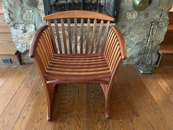 Fabulous MCM Bentwood Steamer Armchair By Thomas Lamb
