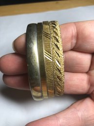 4 Monet Goldtone Bangle Bracelets