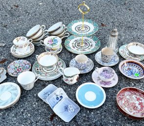 A Vintage And Antique Porcelain Teacup And Saucer Assortment