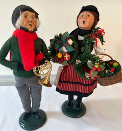 The Carolers - Crier Selling Wreaths And Man In Red Scarf