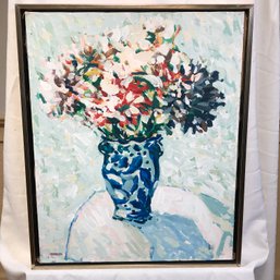 Original James Pascucci Painting - Abstract Still Life - Oil On Canvas - Flowers In Vase SKU: AA853761