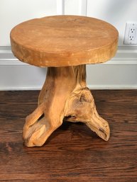 Amazing Natural Form Table / Stand - Custom Crafted From Wood From Tsunami - Very Interesting Table - WOW !