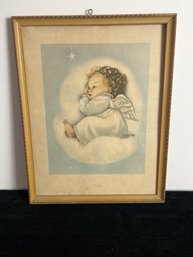 Baby Angel Starlet Picture Charlot Byj Vintage Framed