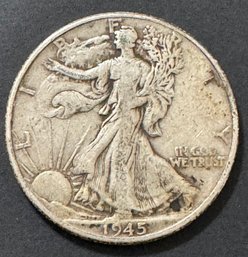 1945 Walking Liberty Silver Half Dollar