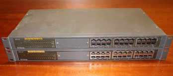 Pair Of D - Link DSS-24 10/100 Fast Ethernet Switch