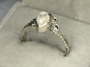 Wonderful Brand New 925 / Sterling Silver And Moonstone Ring - Very Nice Design - Very Nice Ring - Never Worn