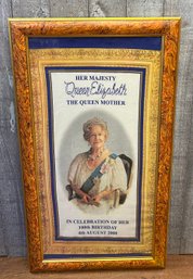 Framed Her Majesty Queen Elizabeth The Queen Mother 100th Birthday Celebration 2000 Tapestry
