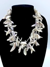 Multistrand Pearlescent Shell Necklace