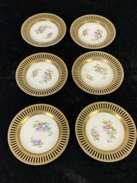 Bavaria Indiana Gold Rimmed China Plate Collection