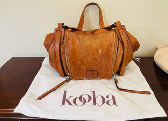 KOOBA JONNIE Tan Leather Shoulder Bag