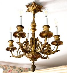 A Vintage Bronze Chandelier