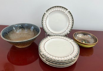 Farberware Ardsley 6pc Dessert Plates Plus Serving Bowls Including Cockcroft