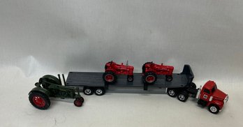 ERTL Tractor Trailer Set With Tractors