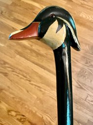 Hand Painted Vintage Duck Head Walking Stick