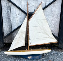 A Vintage Model Sail Boat - C. 1950's