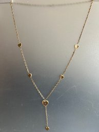 Sterling Silver Vintage Heart Y Necklace