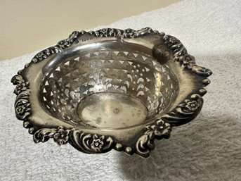 Beautiful Sterling Pierced Bowl