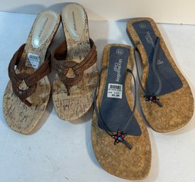 Lot Of 2 Sandals SIZE 6 1/2 & 7
