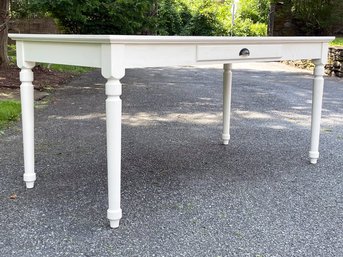 A Painted Wood Desk By Pottery Barn