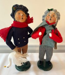 The Carolers - Boy With Red Scarf & Goose, Boy With Checked Scarf