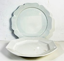 Melamine Serving Platters - Scalloped And Angled