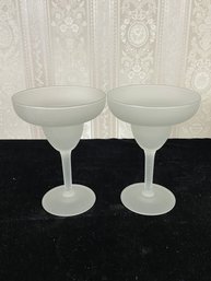 Frosted Glass Margarita Glasses