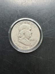 1951-D Benjamin Franklin Silver Half Dollar