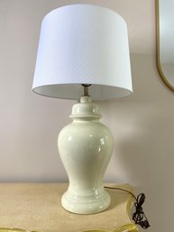 Urn Shaped Lamp With Barrel Shade - Tested And Working