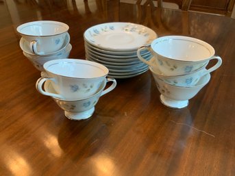International Silver Co Fine China Cups And Saucers