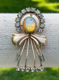 Beautiful 12 Kt GF Angel Brooch/Pendant With Opal ~ Bal-Ron ~