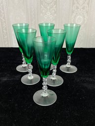 Colored Crystal Glass Champagne Glasses