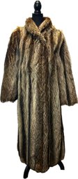 A Full Length Raccoon Fur Coat By The Fantasia Collection