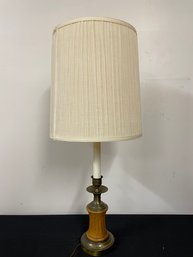 Lamp With Wood Base -Tested & Working