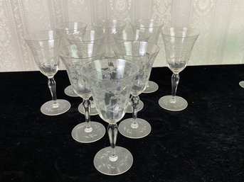 Etched Wine Glasses Collection