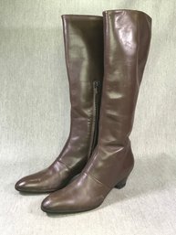 Fabulous $1,150 Retail TOD'S Tall Leather Boots - Lovely Cocoa Brown - Made In Italy - 37.5 Eur - 6/7 US WOW !