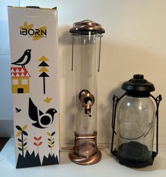 Brand New Bird Feeder And Yankee Candle Lantern