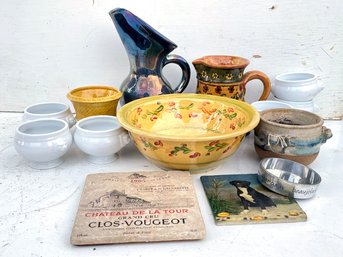 Ceramics - Onion Soup Bowls, Italian Serving Bowl, Trivets And More