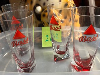 4 Bass Beer Glasses