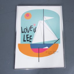 Signed Sailboat Poster By Lee Schoenfeld