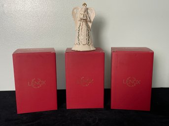3 Lenox Angel Bell Ornaments