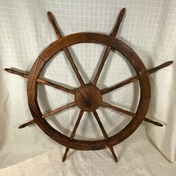 Wood Ships Wheel 30x1.1in Great Solid Wood Decor